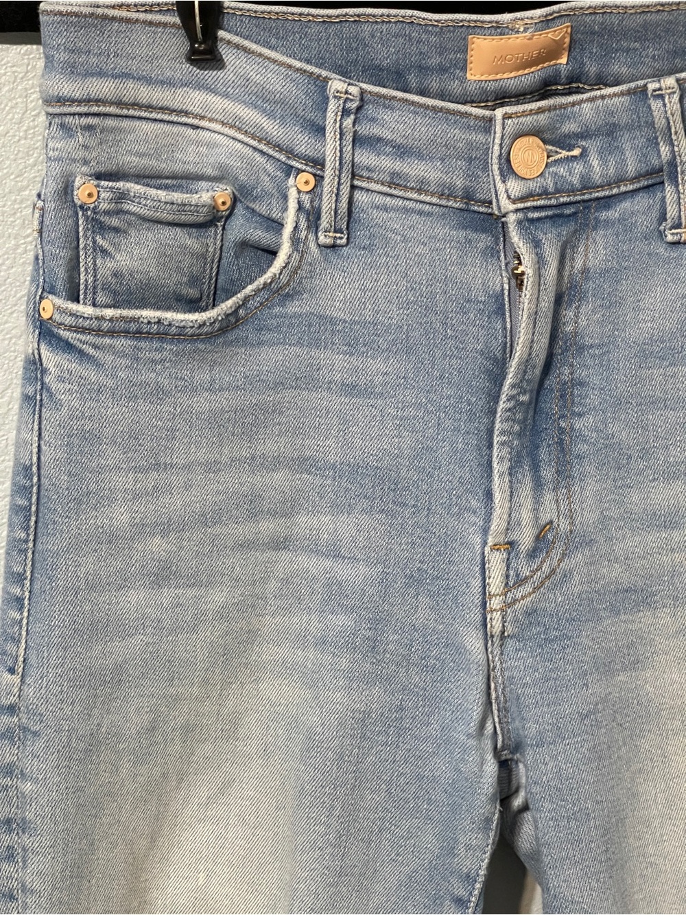 MOTHER Jeans The Insider Crop Step Fray Straight Leg Mid Rise Casual Size 29 - Picture 12 of 14